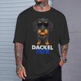 Best Dachshund Dad Ever Rauhaar Dachshund Dad T-Shirt Geschenke für Ihn