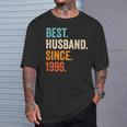 Best Husband Since 1999 25Th Wedding Anniversary 25 Years T-Shirt Gifts for Him