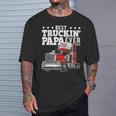 Best Truckin Papa Ever Big Rig Trucker Father's Day Gif T-Shirt Gifts for Him
