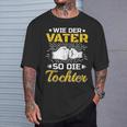 Bester Papa Der Welt Father's Day Wie Der Fater So Die Tochter S T-Shirt Geschenke für Ihn