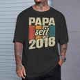 Bester Papa Seit 2018 German T-Shirt Geschenke für Ihn