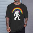 Bigfoot Graffiti Rainbow Sasquatch Tagger T-Shirt Gifts for Him