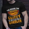The Bigger The Glizzy The Happier The Gobbler Hot Dog T-Shirt Gifts for Him