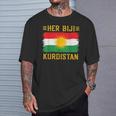 Her Biji Kurdistan Flag Kurdish Kurd Erbil Kurdi Kurdistan T-Shirt Geschenke für Ihn