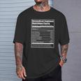 Biomedical Engineer Nutrition Facts Funny T-shirt T-Shirt Gifts for Him