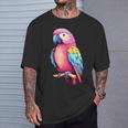 Bird Colourful Parrot Blue T-Shirt Geschenke für Ihn