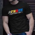 Birthday Boy 3 Three Race Car 3Rd Racing Pit Crew Driver T-Shirt Gifts for Him