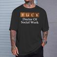Black History Doctor Of Social Work Graduation T-Shirt Gifts for Him