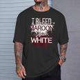 I Bleed Maroon And White Team Player Or Sports Fan T-Shirt Gifts for Him