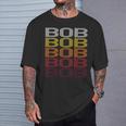 Bob Retro Wordmark Pattern Vintage Style T-Shirt Gifts for Him
