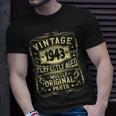 Born In 1943 Birthday Vintage Perfectly Aged Made In 1943 T-Shirt Gifts for Him