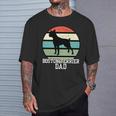 Boston Terrier Papa I Retro Boston Terrier T-Shirt Geschenke für Ihn