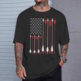 Bow Hunting Usa American Flag Archery Bow Hunter T-Shirt Gifts for Him