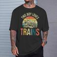 This Boy Loves Trains Model Railroad Train Vintage Railroad T-Shirt Gifts for Him