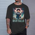 Buffalo Total Eclipse 2024 American Bison With Solar Glasses T-Shirt Gifts for Him