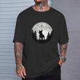 Bull Terrier Moon Bull Terrier Dog Holder T-Shirt Geschenke für Ihn
