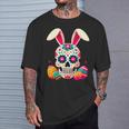 Bunny Sugar Skull Rabbit La Catrina Easter Day Of Dead T-Shirt Gifts for Him