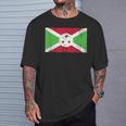 Burundi Flagge-Fahne Geschenk Fußball-Fan Sport T-Shirt Geschenke für Ihn