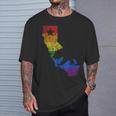 California Lgbtq Gay Lesbian Pride Rainbow Flag T-Shirt Gifts for Him