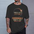 Carbondale Total Solar Eclipse 2024 Twice In A Lifetime T-Shirt Gifts for Him