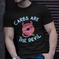 Carbs Are The Devil Donut Diet New Year's Resolution T-Shirt Gifts for Him