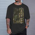 Cheer Dad Flag Cheerleading T-Shirt Gifts for Him