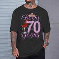 Cheers To 70 Years Old Happy 70Th Birthday Queen Women T-Shirt Gifts for Him