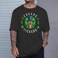 Cheers Fuckers St Patrick's Day Irish Skull Beer Drinking T-Shirt Gifts for Him
