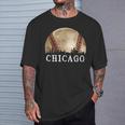 Chicago Skyline City Vintage Baseball Lover T-Shirt Gifts for Him