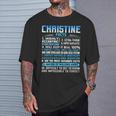 Christine Name Facts Personalized Name Birthday T-Shirt Gifts for Him