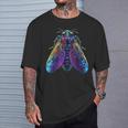 Cicada Insect Bug Colorful Entomology Entomologist T-Shirt Gifts for Him