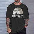 Cincinnati Vintage Baseball Distressed Gameday Retro T-Shirt Gifts for Him