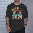 Class Of 2024 Graduation Hat Retro T-Shirt Gifts for Him