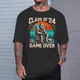 Class Of 2024 Graduation Seniors 24 Gamer Game Over T-Shirt Gifts for Him