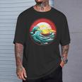 Coastline Sunset And Surf Waves Coastal Living Beach Lover T-Shirt Gifts for Him