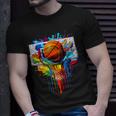 Colorful Basketball Tie Dye Color Splash Hoop Net Slam Dunk T-Shirt Gifts for Him