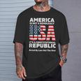 Constitutional Republic Ruled By Law Not The Mob Usa Flag T-Shirt Gifts for Him