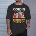 Cousin Of The Birthday Boy Fire Truck Firefighter Party T-Shirt Gifts for Him