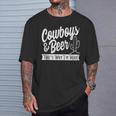 Cowboys And Beer That's Why I'm Here Country Music T-Shirt Gifts for Him
