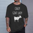 Crazy Goat Lady Yoga Show Animal T-Shirt Gifts for Him