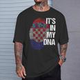Croatia Croatia Flag Dna T-Shirt Geschenke für Ihn