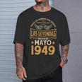 Cumpleaños Hombre Regalos Las Leyendas Mayo 1949 Camiseta unisex Regalos para él