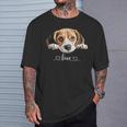 Cute Dog Graphic Love Beagle Puppy Dog T-Shirt Gifts for Him