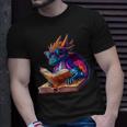 Cute Dragon Wearing Glasses Reading A Book T-Shirt Gifts for Him
