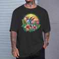 Cute Hummingbird With Flowers I Aesthetic Hummingbird T-Shirt Gifts for Him
