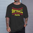 Cute Softball Papa Laces Matching Grandpa Father's Day T-Shirt Gifts for Him