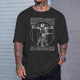 Da Vinci Vitruvian Guitar Man Rock Music Fan Rock N Roll T-Shirt Gifts for Him