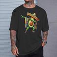 Dabbing Mexican Poncho Avocado Cinco De Mayo T-Shirt Gifts for Him