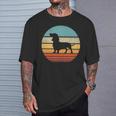 Dachshund Retro Vintage 60S 70S Sunset Wiener Dog Lovers T-Shirt Gifts for Him