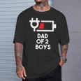 Dad Of 2 Boys Daddy Of Two Sons Father's Day T-Shirt Gifts for Him